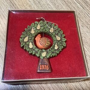 Hallmark Tree Trimmer Collection 1976 Ornament‎ Partridge in a Pear Tree Vintage